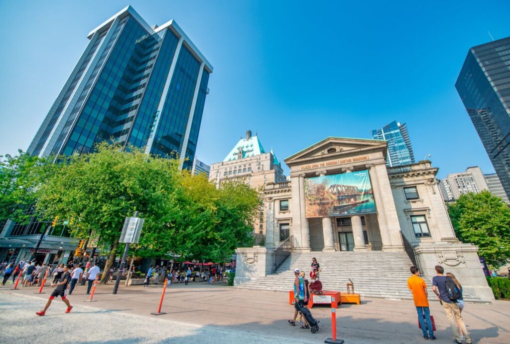 Plaza outside the Vancouver Art Gallery